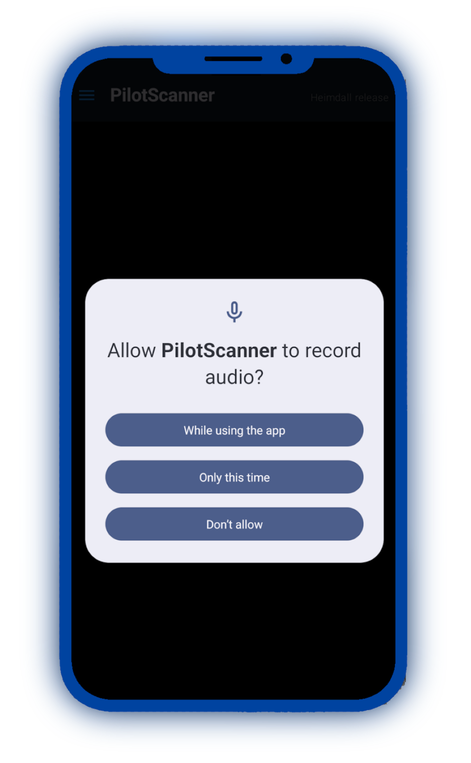 PilotScanner microfoon goedkeuren